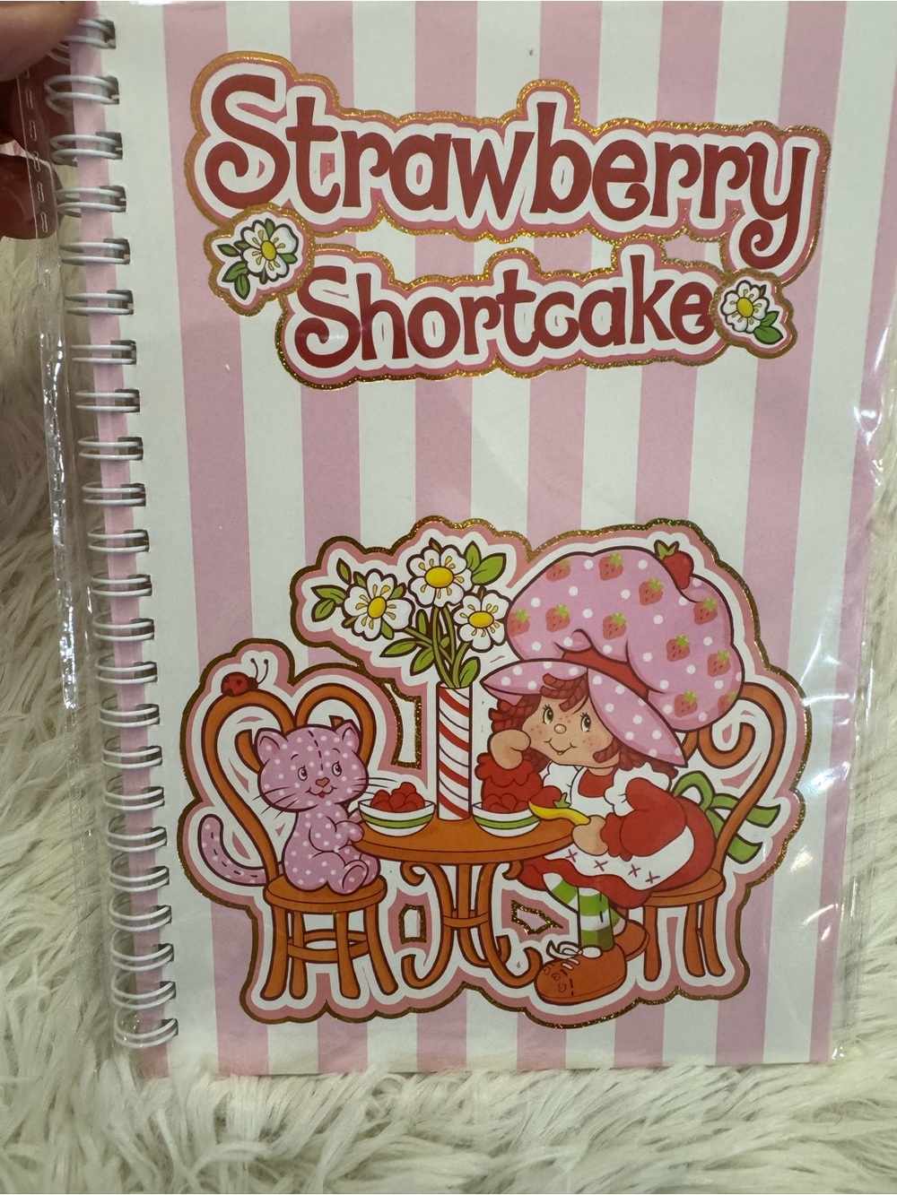 Strawberry shortcake Pink A5 Spiral Notebook - Official Character Design